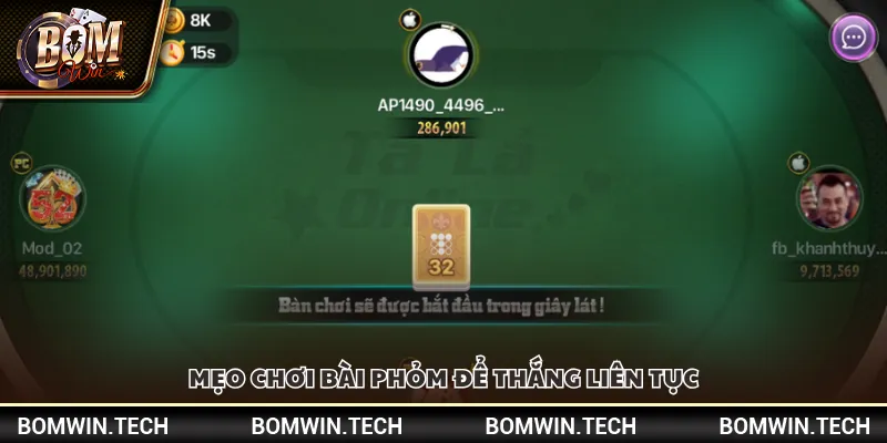 Mẹo chơi bài Phỏm để thắng liên tục